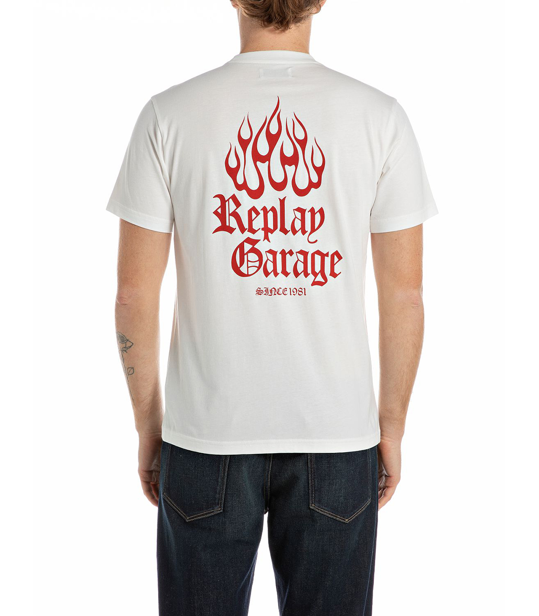 レギュラーフィット ベーシックジャージー FIREー Tシャツ 詳細画像 ホワイト 2